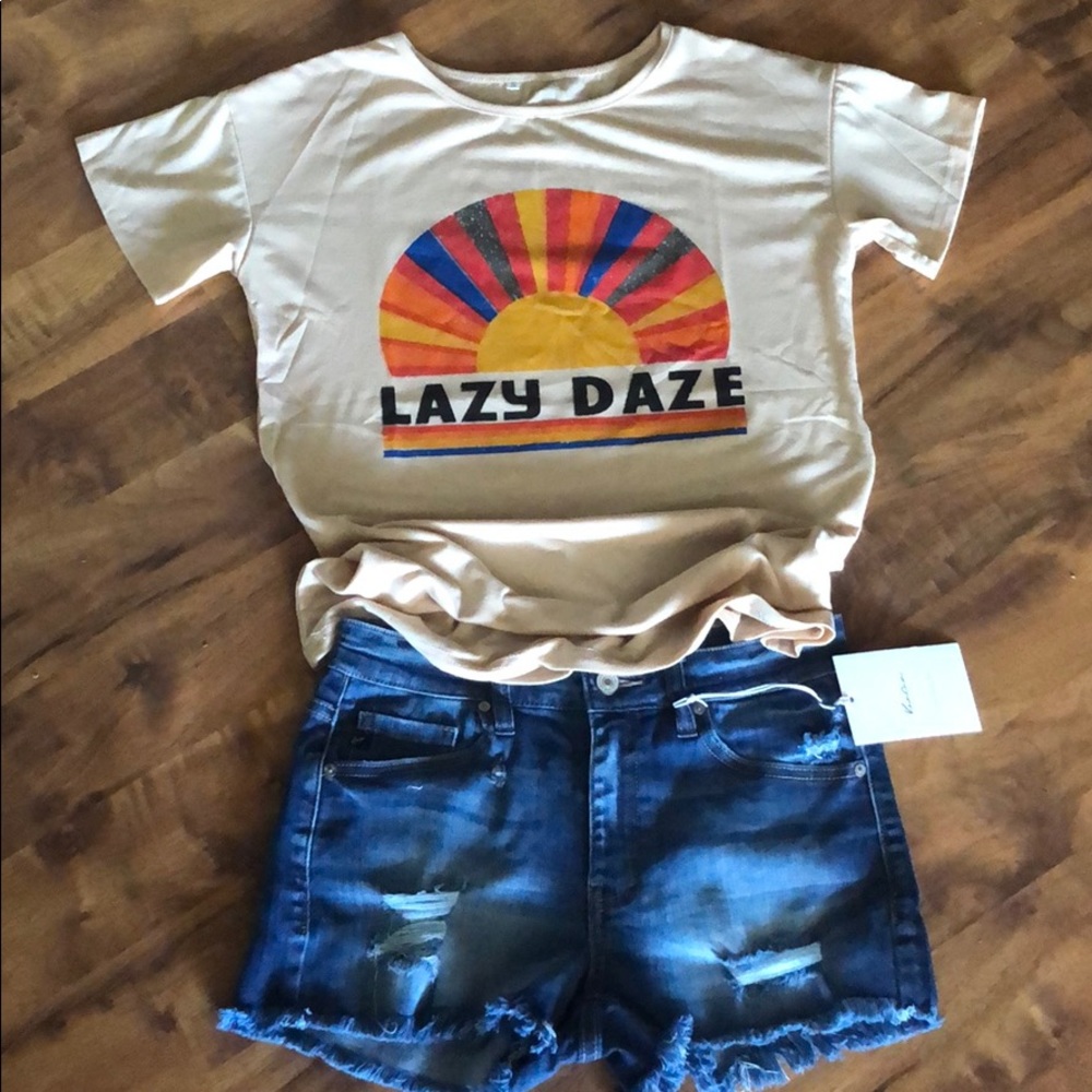 ☀️Lazy Daze Sunshine Retro Vintage Style Tee - Picture 4 of 5